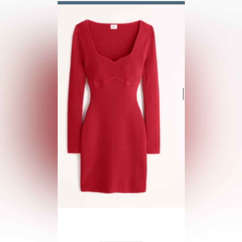 Abercrombie Long-Sleeve Corset Mini Sweater Dress Size Medium